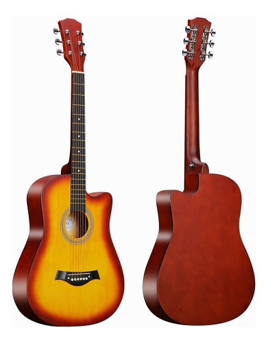 Guitarra acústica Shuang QD-H38Q-P para diestros marron abs mate