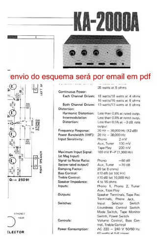 comprar Esquema Amplificador Kenwood Ka2000 Ka 2000a  Via Emai