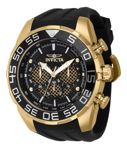 Reloj Para Hombres Invicta Speedway 40044 Negro Color del bisel Oro/Negro