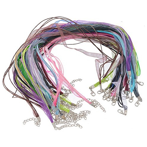 Housweety Organza Waxen Cord Mosqueton Collar 43,2 cm 17 