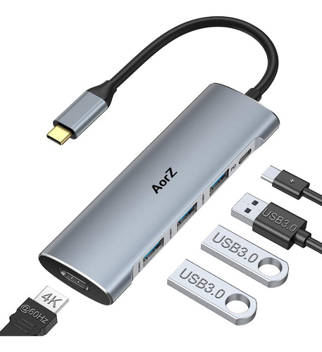 Adaptador Hub Usb C Multipuerto Para Mac Pc Hdmi 