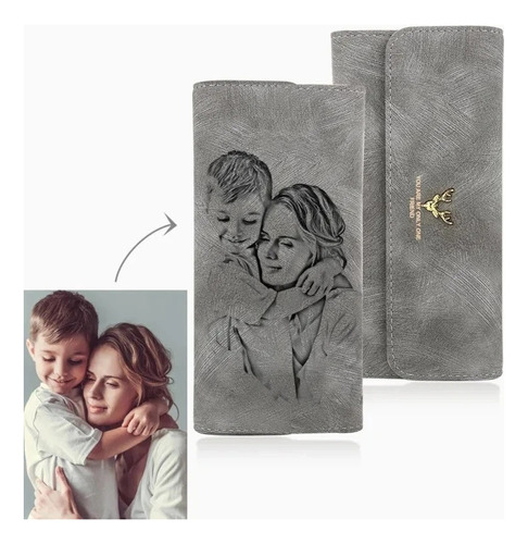 Cartera Larga Con Forma De Foto Personalizada Para Mujer, Re