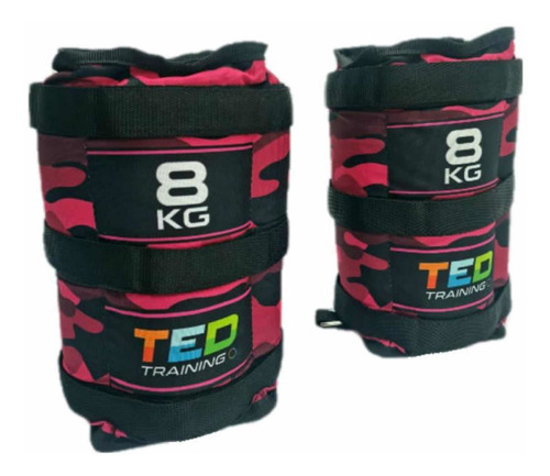 Imagen 1 de 3 de Pesas Tobilleras 16kg = 8 Kg C/u / Pesa De Tobillo Fucsia