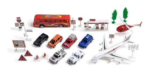 Imagem 2 de 5 de Kit De Veículos Play Machine Aeroporto Avião Multikids Br968