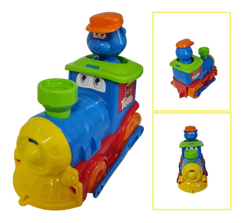 Brinquedo Trenzinho Trem Locomotiva Boneco Teddy Infantil