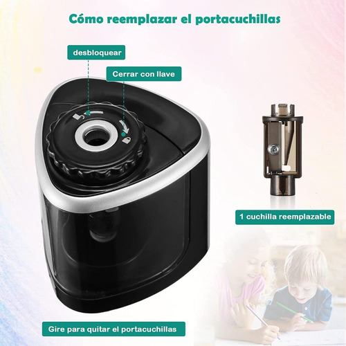 A Sacapuntas Eléctrico - Afilador De Lápices Automático