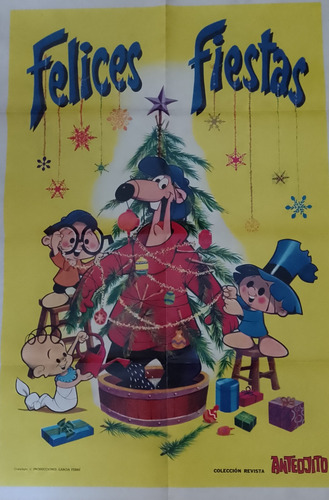 Revista Anteojito Lamina Felices Fiestas 1971 (Usado)