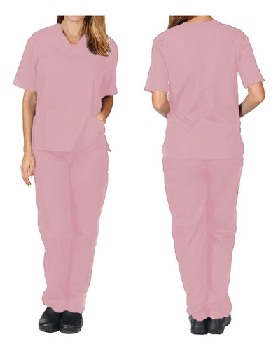 Enfermería Scrubs Uniform Multi Pockets Trajes Elásticos
