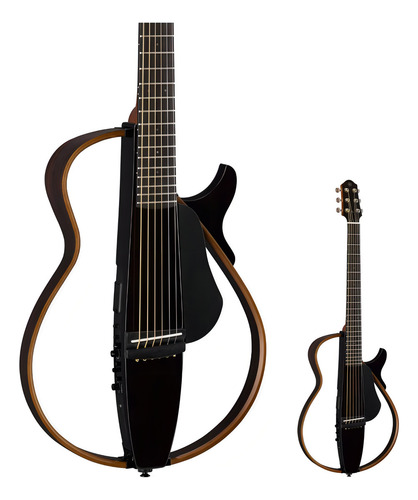 Violão Elétrico Nylon Yamaha Slg200s Translucent Black Material Do Diapasão Pau-rosa Orientação Da Mão Destro