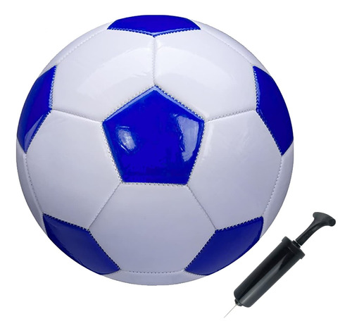 Spdtech Balón De Fútbol Tamaño 2, Blanco Y Azul, Adecuad.