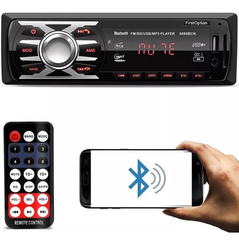 Som Automotivo Radio Mp3 Bluetooth Usb Sd First Option 6660