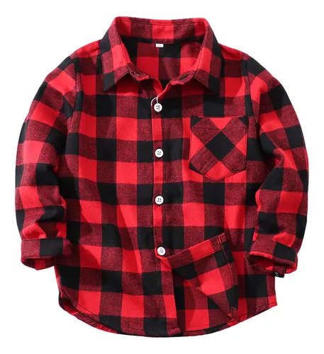 Camisa roja de cuadros para niño sale