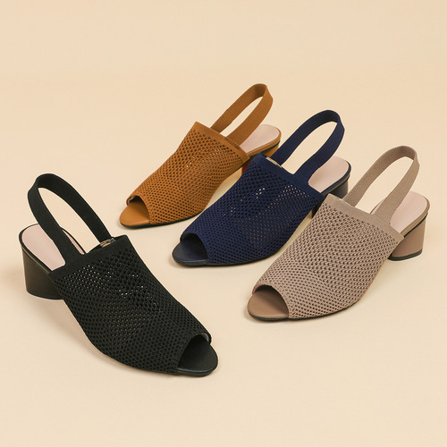 Nuevas Sandalias De Malla Transpirable Para Mujer Con Tacone