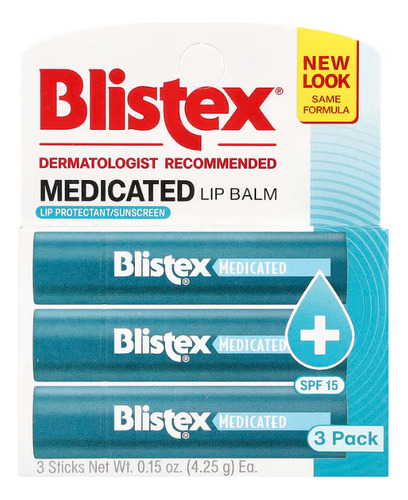 Blistex, Protector Labial Medicinal Con Fps15 Paquete De 3