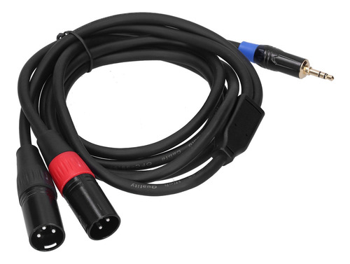 Cw Convertidor De Cable Estéreo De 3,5 Mm A Conector Dual
