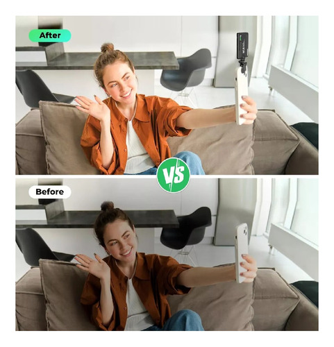 Azulamar Luz De Video Cámara Lámpara Con Clip P/ Celular Mac
