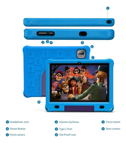 Tablet Para Niños 3+128(64g+64g ) Android 12 10.1 Quad Core