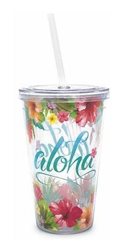 16 Oz. Double Insulated Bpa-free Acrylic Travel Tumbler With