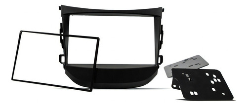 Moldura 2 Din Painel Hb20 2013 2014 Dvd Multimídia Preto