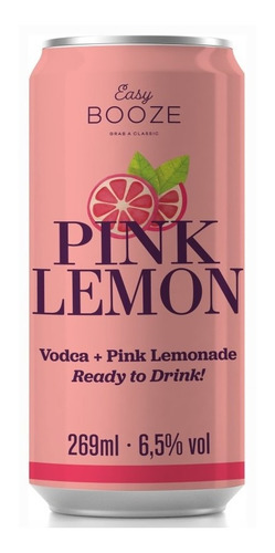 Imagem 1 de 1 de Easy Booze Lata Vodka+pink Lemon 269ml