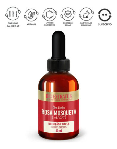 Kit Crespos Bio Extratus Rosa Mosqueta E Abacate 6 Itens