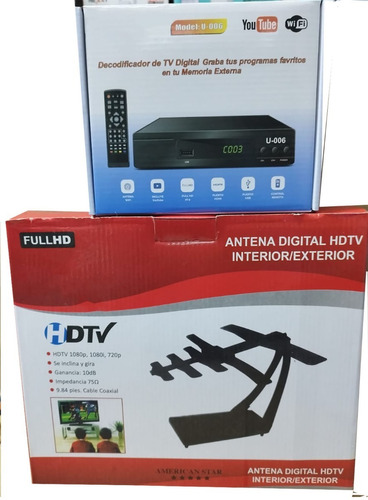Sintonizador Digital Full Hd + Antena Interior/ext.