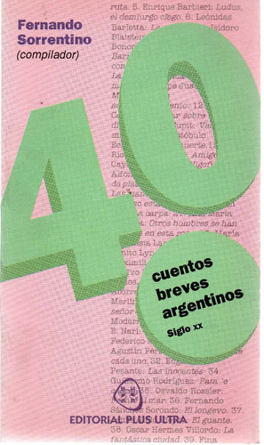 40 Cuentos Breve Argentinos. Sorrentino (v)