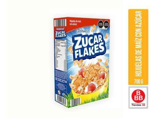 Imagen 1 de 2 de Cereal Zucar Flakes Earthflakes, 700g