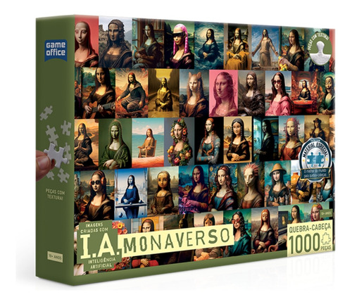 Quebra-cabeça I.a. Monaverso 1000 Peças Game Office Puzzle