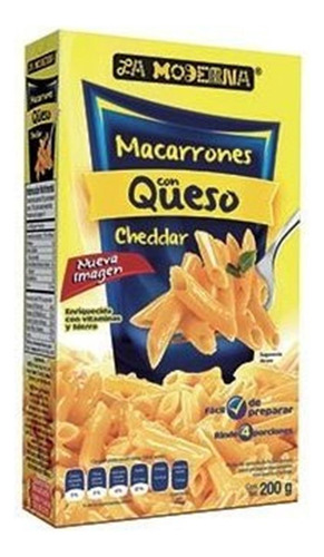 Macarrones Con Queso Cheddar La Moderna 200 Gr