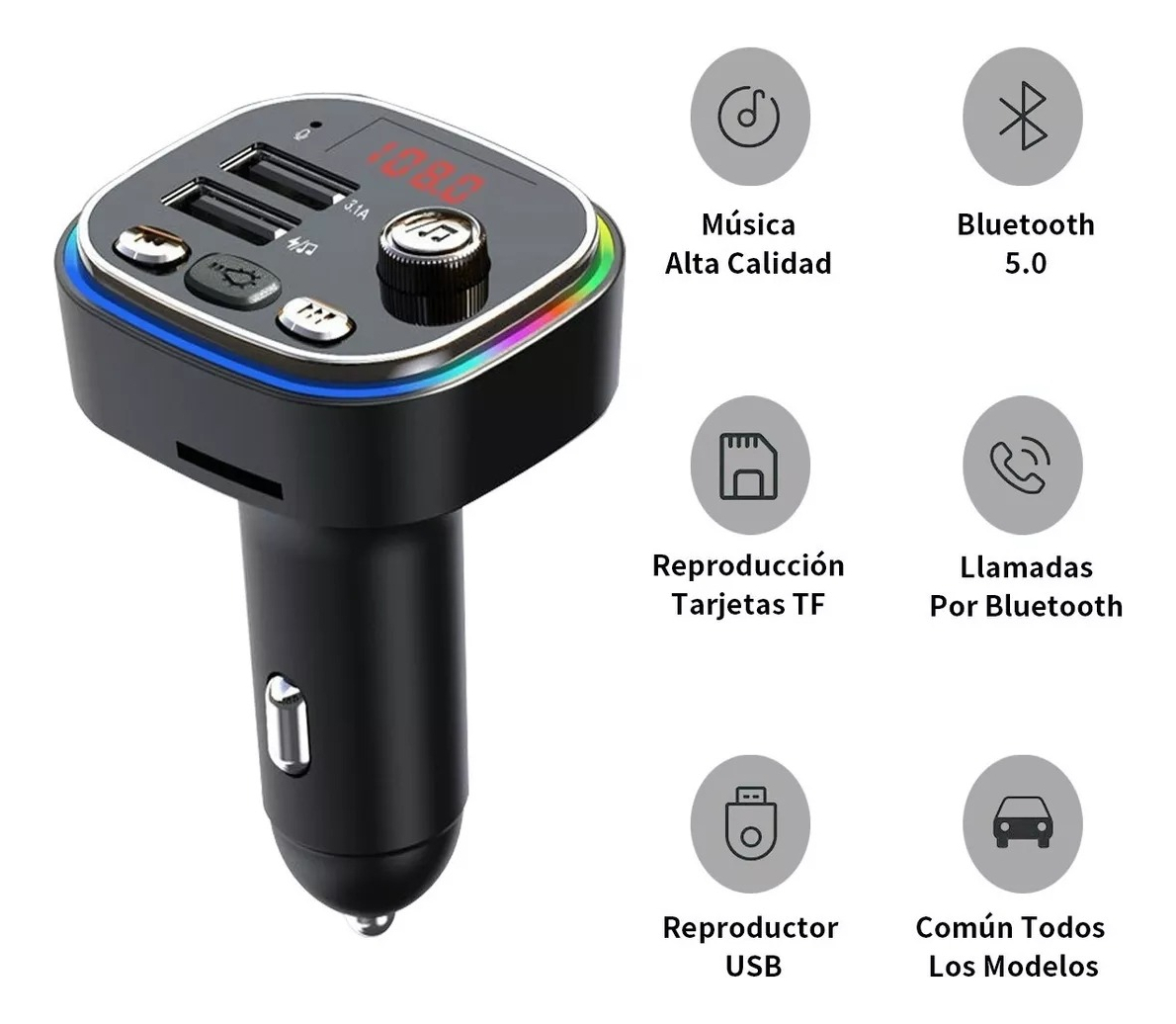 Transmisor Receptor De Adaptador Bluetooth Para Auto Estéreo