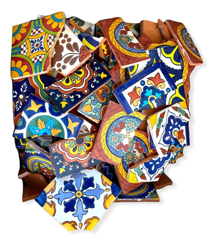 Pedaceria Decorativa De Mosaico Talavera Confeti 17.5kg Colo