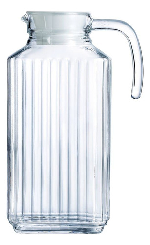 Jarra De Vidrio Con Tapa 1.7 Litros Transparente Ideal Para