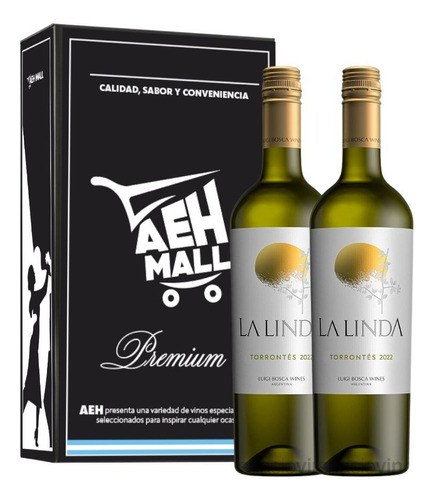 Vino Torrontes La Linda Luigi Bosca Pack X 2 Incluye Estuche