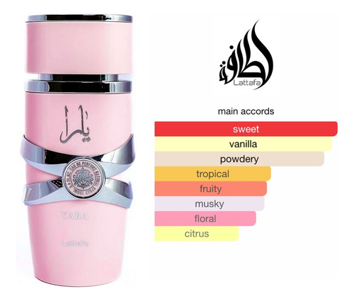 Perfume Yara Lattafa 100ml Eau De Parfum Original