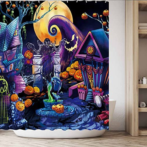 V Allenjoy 72 X 72 Halloween Antes De Navidad Cortina De