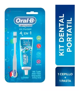 Kit Viajero Oral B Cepillo Y Pasta Dental Complete Bac 24 Ml