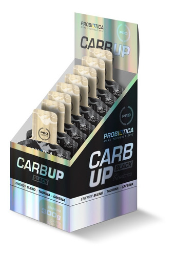 Carb Up Black Gel - Caixa C/ 10 Sachês - Probiótica Original