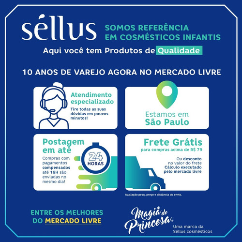 Imagem 7 de 7 de Maleta Maquiagem Infantil Antialérgica Princesa Inteligente