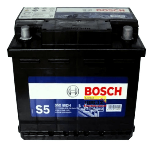 Bateria Bosch S5x50dh 50ah 12v Selada Cca 410ah Para Saveiro