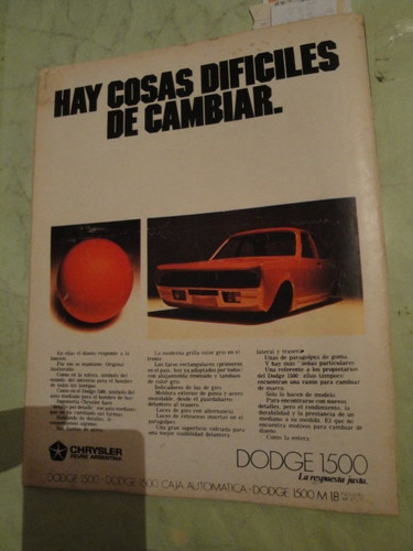 Publicidad Dodge 1500 Chrysler Año 1975