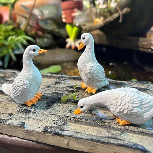 *para 3 Pçs Estátuas De Pato Decoração Para Casa Decorações
