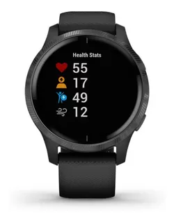 Smartwatch Garmin Venu Venu 1.2" caja 43.2mm de polímero reforzado con fibra black, malla black de silicona