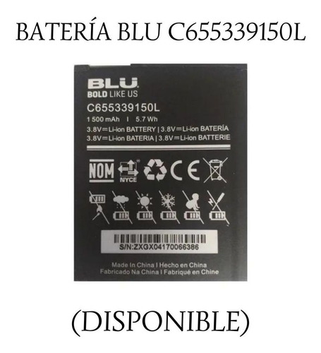 Baterías Blu C655339150l Vivo 5 Mini.