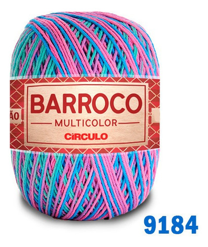 Barbante Barroco Maxcolor Multicolor Círculo N6 400g 452mts Cor 9184 - Sereia