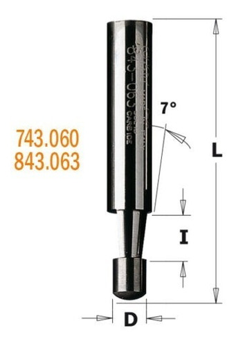 Mecha Cmt 843.063.11 Conica Para Rematar Formica