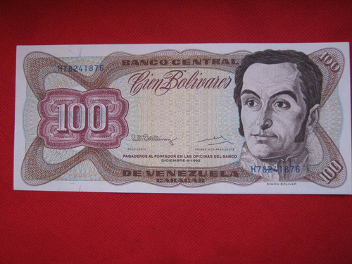 Venezuela 100 Bolívares 06 Diciembre 1992