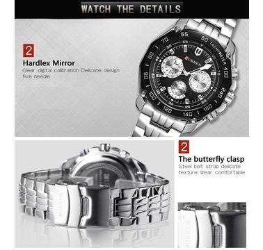 Relógio Curren Masculino Importado Original 8077 Nota Fiscal