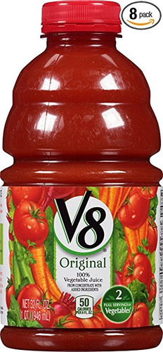 V8 100% Jugo De Vegetales, Original, De 32 Onzas (paquete De