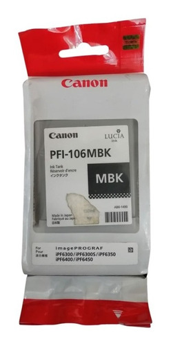 Cartucho De Tinta Canon Pfi-106mbk Negro Mate 6620b001 Nuevo